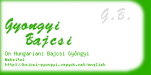 gyongyi bajcsi business card