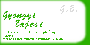 gyongyi bajcsi business card